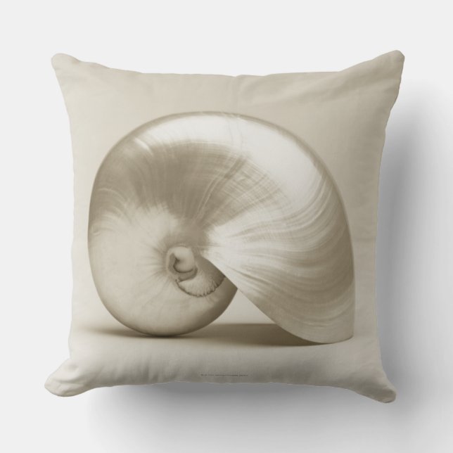 Pearl Nautilus Seashell Cushion (Front)