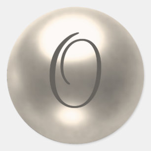 Pearl O monogram wedding seal