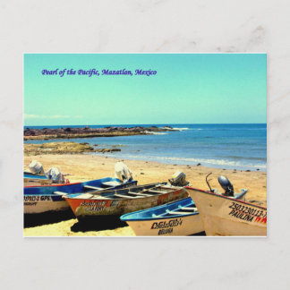 Pearl of the Pacific, Mazatlan Mexico Boats Postcard