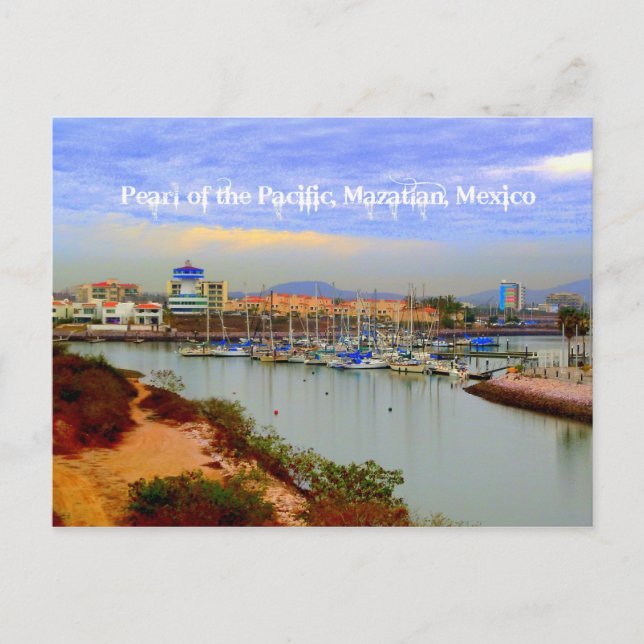 Pearl of the Pacific, Mazatlan Mexico Marina Postcard (Front)