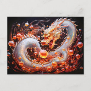 Pearl of Wisdom Chinese Airbrush Dragon with Mysti Postcard