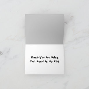 Pearl Of Your Ocean Thank You Card