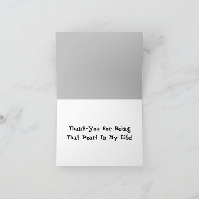 Pearl Of Your Ocean Thank You Card (Inside)