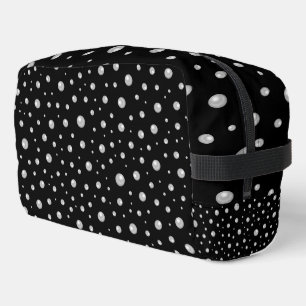 Pearl Pattern on Black Background Dopp Kit