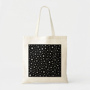 Pearl Pattern on Black Background Tote Bag