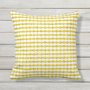 Pearl Patterns White Golden Gold Glitter Gift Cushion