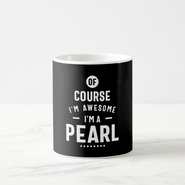 Pearl Personalised Name Birthday Coffee Mug (Center)