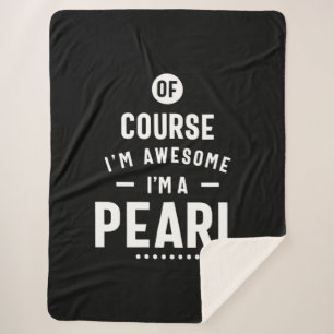 Pearl Personalised Name Birthday Sherpa Blanket