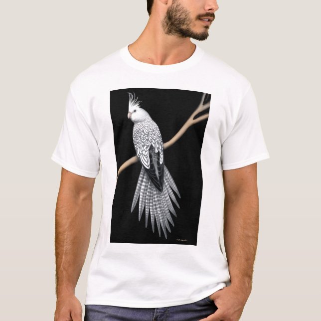 Pearl Pied Cockatiel Parrot T-Shirt (Front)