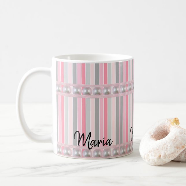 Pearl Pink Pastel Mug (With Donut)