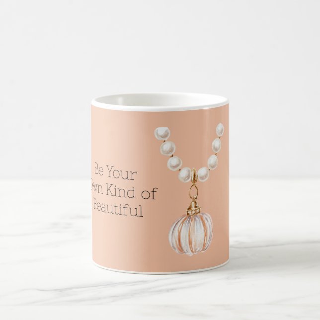 Pearl Pumpkin Necklace Coffee Mug (Center)