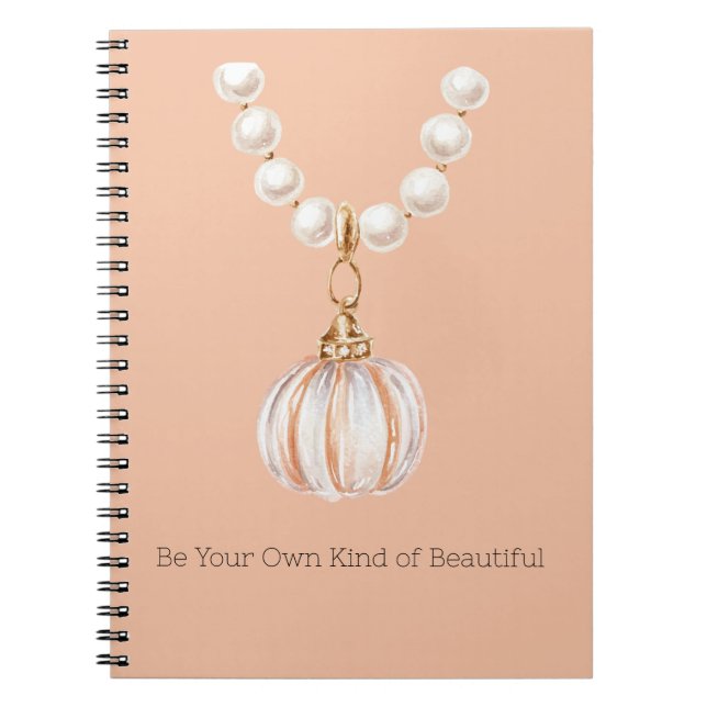 Pearl Pumpkin Necklace Notebook (Front)