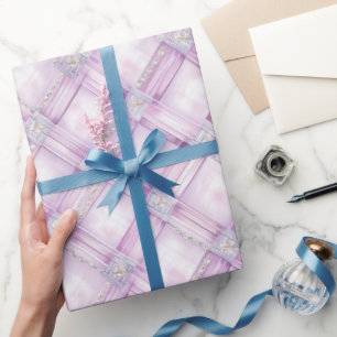 Pearl Purple Pink Bridal Shower Wrapping Paper