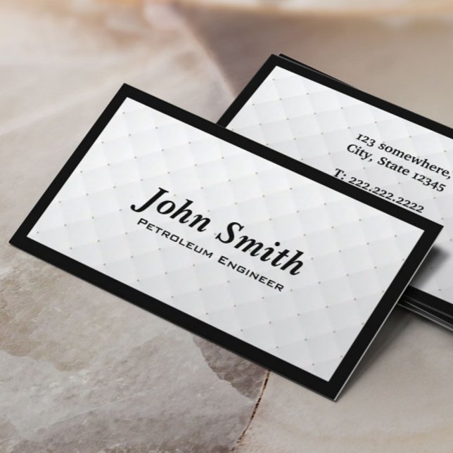 Pearl Quilt Petroleum Engineer Business Card (Creator Uploaded)