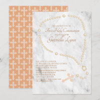 Pearl Rosary Beads First Holy Communion