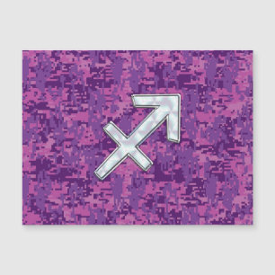 Pearl Sagittarius Zodiac Sign Fuchsia Digital Camo