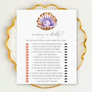 Pearl shell- mommy or daddy baby shower game