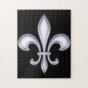 Pearl Style Fleur de Lis Jigsaw Puzzle