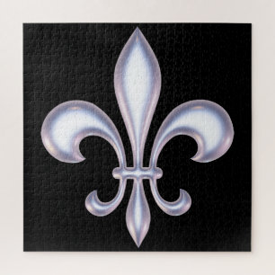 Pearl Style Fleur de Lis Jigsaw Puzzle