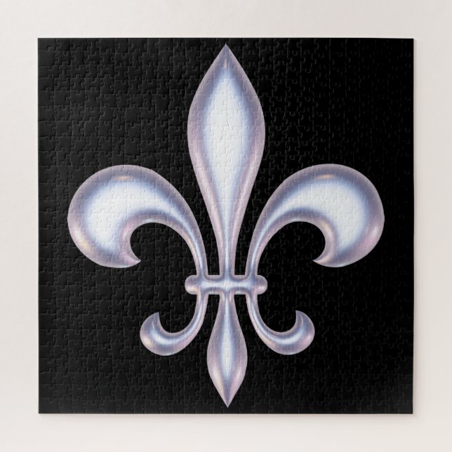 Pearl Style Fleur de Lis Jigsaw Puzzle (Vertical)