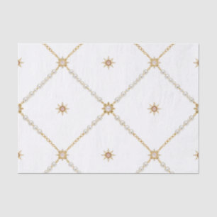 Pearl Sunburst Lattice Jewellery Pattern Tissue Paper