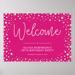 Pearl Themed 40th Birthday Sign