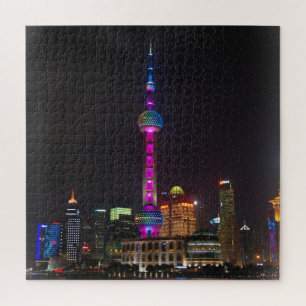 Pearl Tower - Shanghai, China - 20x20 - 676 pc Jigsaw Puzzle
