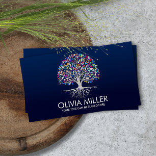 Pearl Tree of life - colorful leaves Business Card