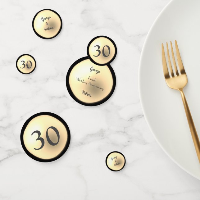 Pearl Wedding Anniversary Table Confetti (Group)