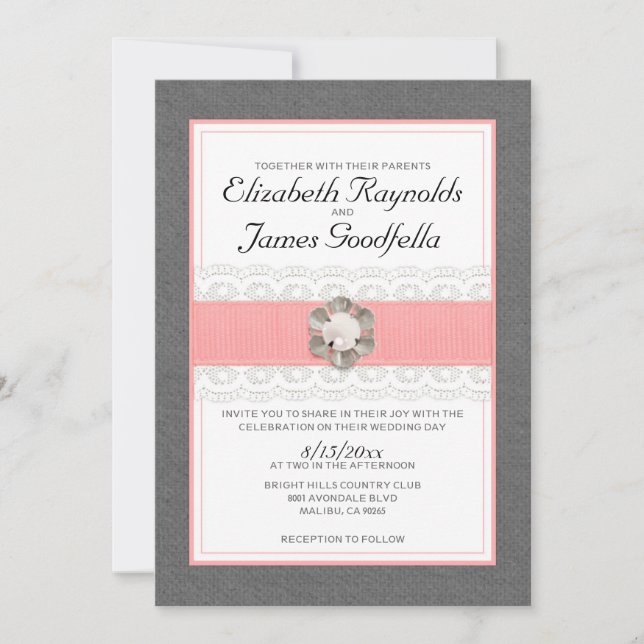 Pearl Wedding Invitations (Front)