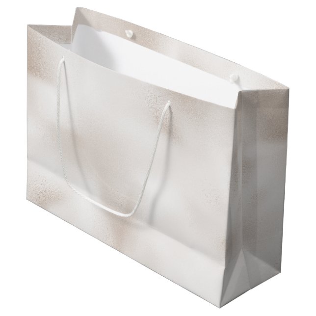 Pearl White Christmas  Large Gift Bag (Front Angled)