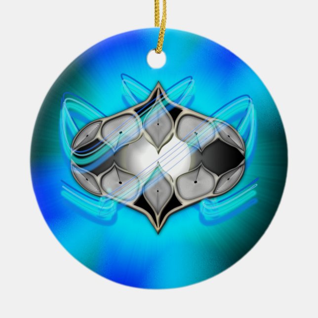 Pearl Within Ceramic Ornament (Front)