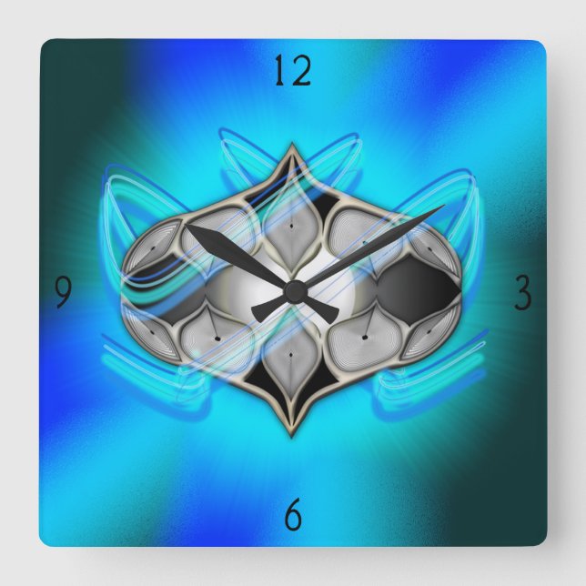 Pearl Within Square Wall Clock (Front)