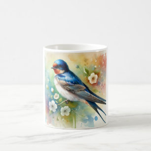 Pearlbreasted Swallow 070824AREF147 - Watercolor Coffee Mug