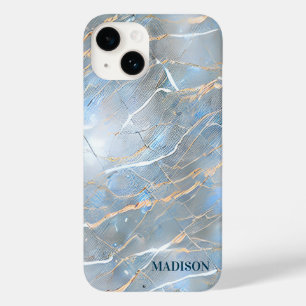 Pearlescent Marble Stone Case-Mate iPhone 14 Case