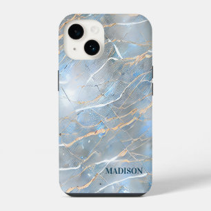 Pearlescent Marble Stone iPhone 14 Case