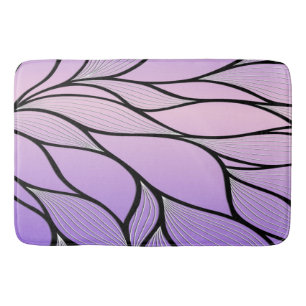 Pearlescent Purple Creative Leave Pattern Bath Mat