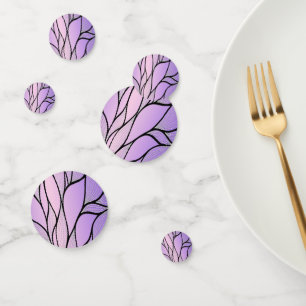 Pearlescent Purple Creative Leave Pattern  Confetti