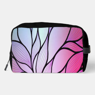 Pearlescent Purple Creative Leave Pattern Dopp Kit