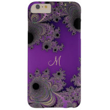 Pearlescent Purple Fractal Monogram iPhone Case
