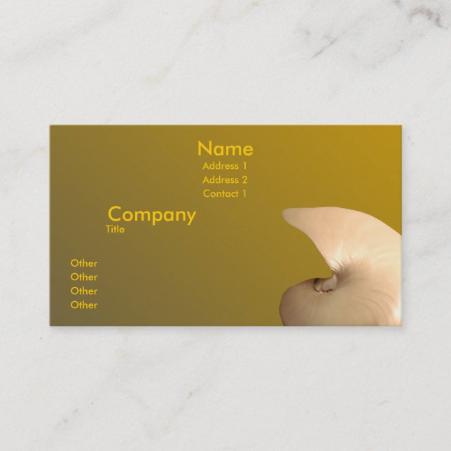 Pearlized Nautilus Business Card (Front)