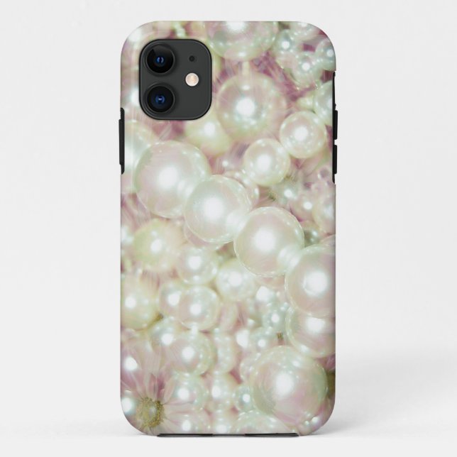 Pearls And Pink Daisy Case-Mate iPhone Case (Back)