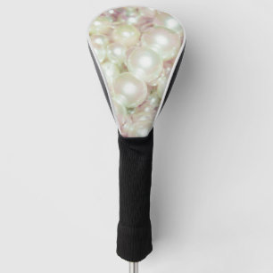 Pearls And Pink Daisy Golf Head Cover