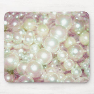 Pearls And Pink Daisy Mouse Pad
