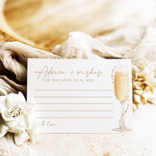 Pearls and Prosecco Advice and Wishes Card