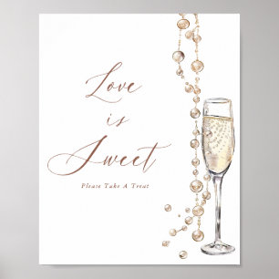 Pearls And Prosecco Bridal Guess Love Is Sweet Poster