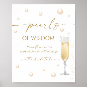 Pearls and Prosecco Bridal Shower Advice  Poster