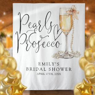 Pearls And Prosecco Bridal Shower Backdrop Tapestry