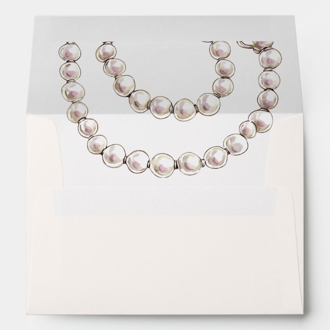 Pearls And Prosecco Bridal Shower Envelope (Back (Bottom))