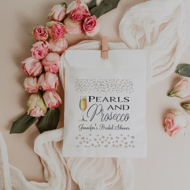 Pearls and Prosecco Bridal Shower Favour Bag (Creator Uploaded)